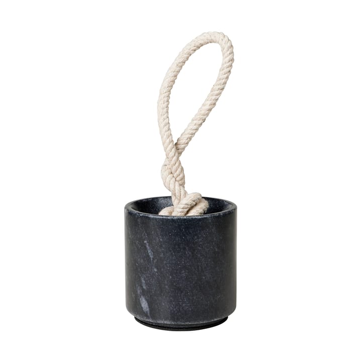 Abby door stopper Ø10x10 cm - Black marble - Broste Copenhagen