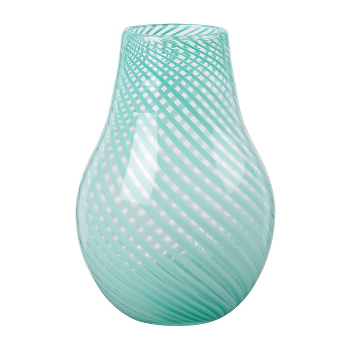 Ada Cross Stripe vase 22.5 cm, Light turquoise Broste Copenhagen