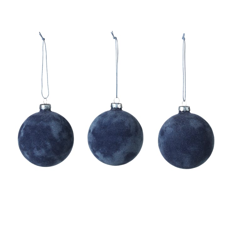 Alcan Christmas baubles 3-pack, dark blue Broste Copenhagen