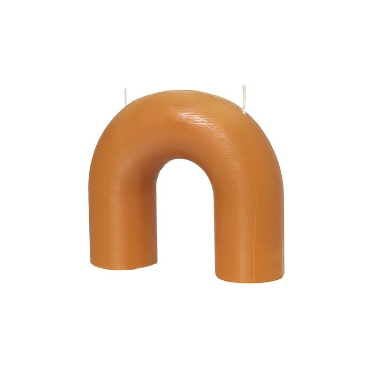 Bend candle 14.5x16.5 cm - honey gold - Broste Copenhagen