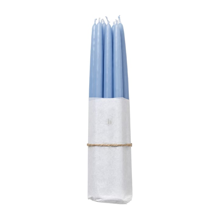 Broste Copenhagen dipped antique candles 10-pack, Plain air, light blue Broste Copenhagen