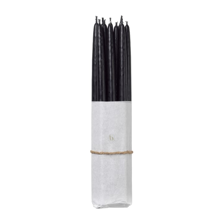 Broste Copenhagen dipped antique candles 10-pack - Simply black - Broste Copenhagen