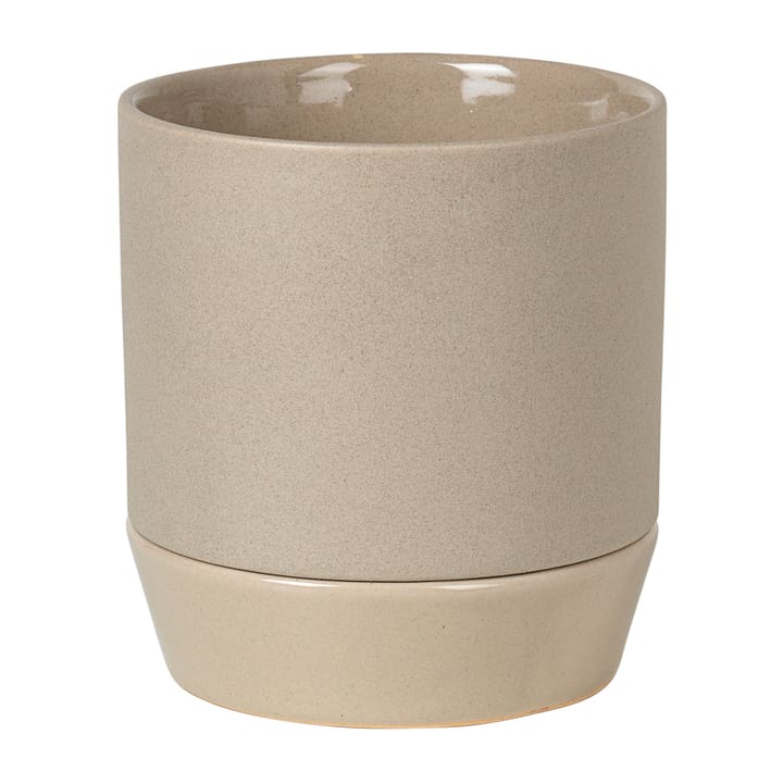 Denise flower pot with saucer Ø14 cm, Dove grey Broste Copenhagen