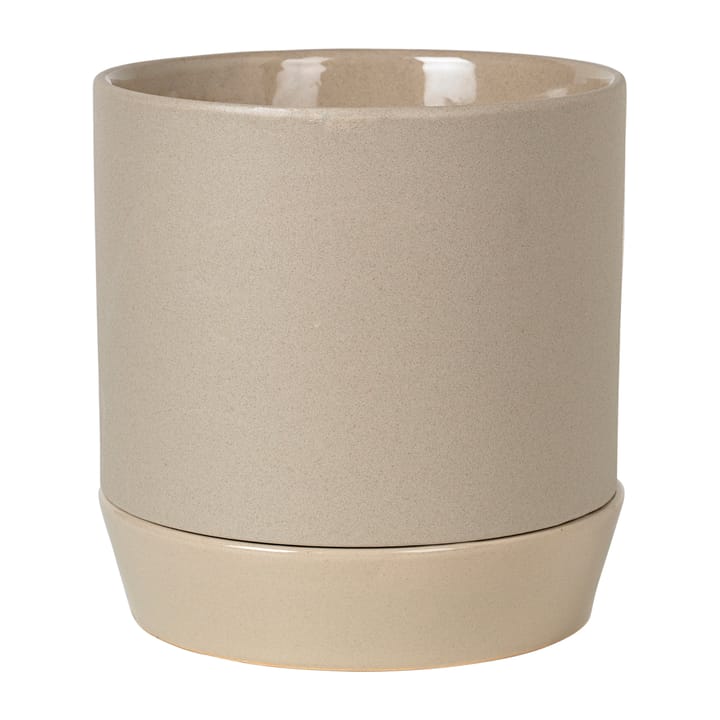 Denise flower pot with saucer Ø21 cm, Dove grey Broste Copenhagen