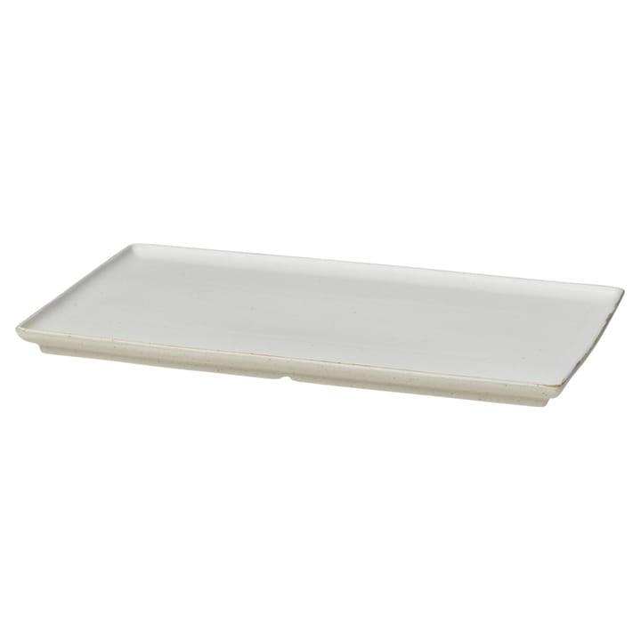 Eli plate 15x26 cm, matte soft light grey Broste Copenhagen