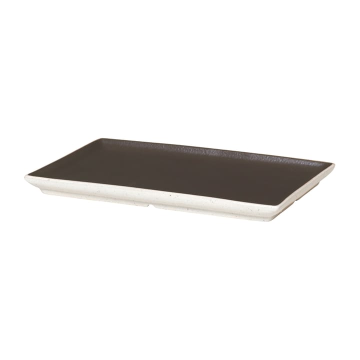 Eli plate 17.6x20 cm, matte charcoal Broste Copenhagen