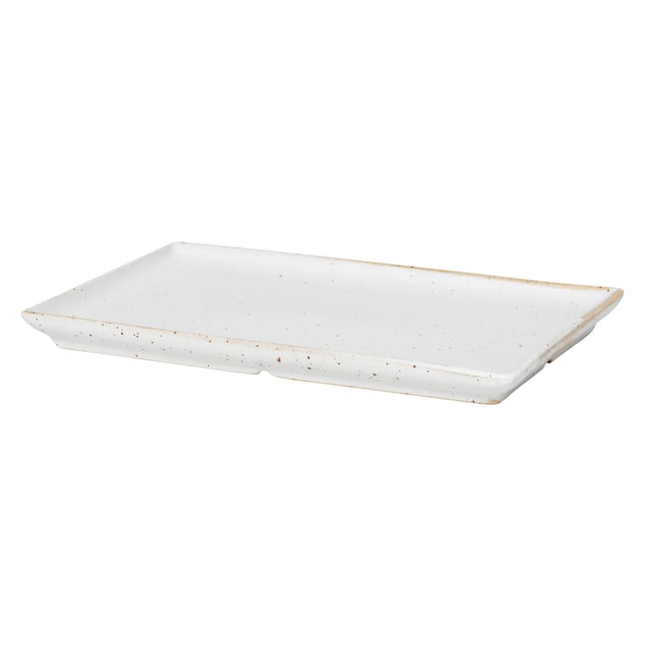 Eli plate 17.6x20 cm, matte soft light grey Broste Copenhagen