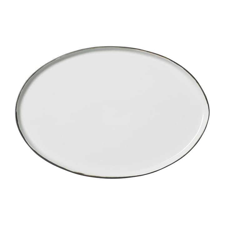 Esrum saucer oval 26.5x39 cm, Ivory-grey Broste Copenhagen