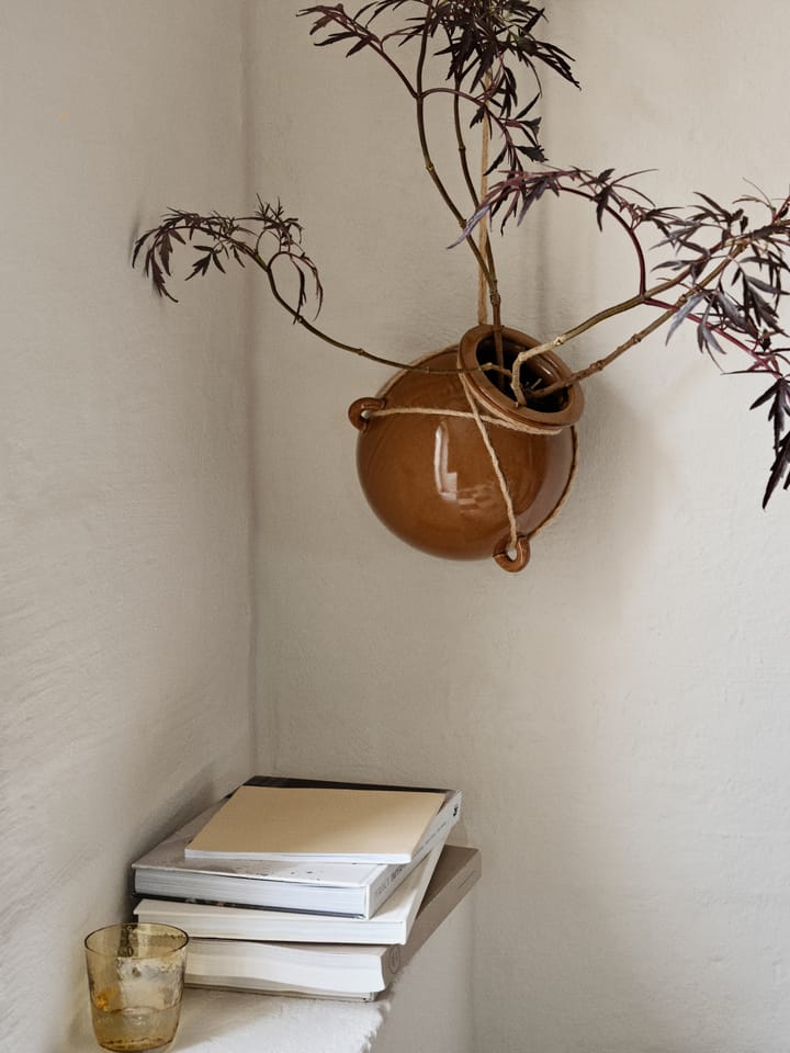 Eya hanging flower pot Ø22 cm, Brown Broste Copenhagen