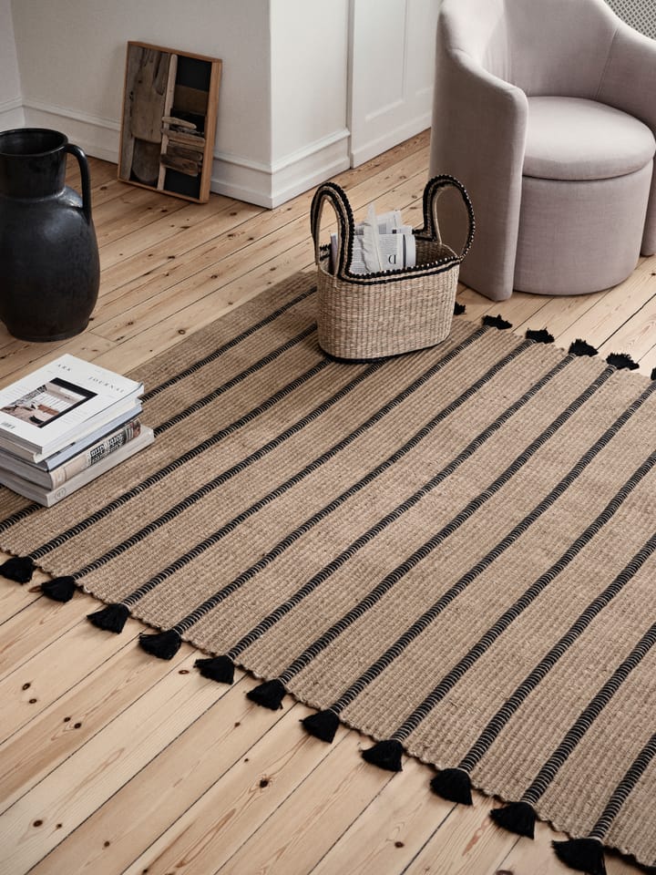 Ezra rug 70x140 cm, Natural black Broste Copenhagen