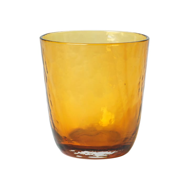 Hammered drinking glass 33.5 cl, amber Broste Copenhagen