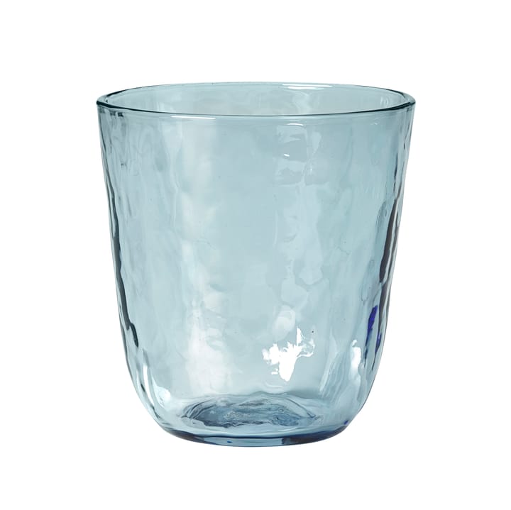 Hammered drinking glass 33.5 cl, Blue Broste Copenhagen