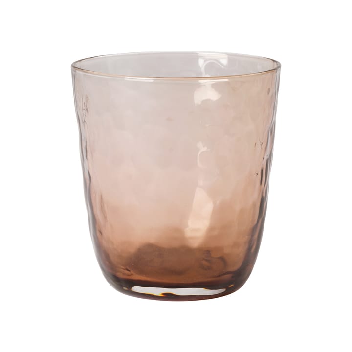 Hammered drinking glass 33.5 cl, brown Broste Copenhagen