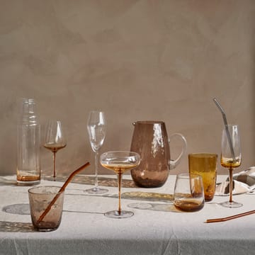 Hammered drinking glass 33.5 cl - brown - Broste Copenhagen