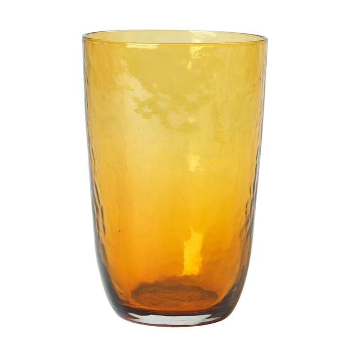 Hammered drinking glass 50 cl, amber Broste Copenhagen