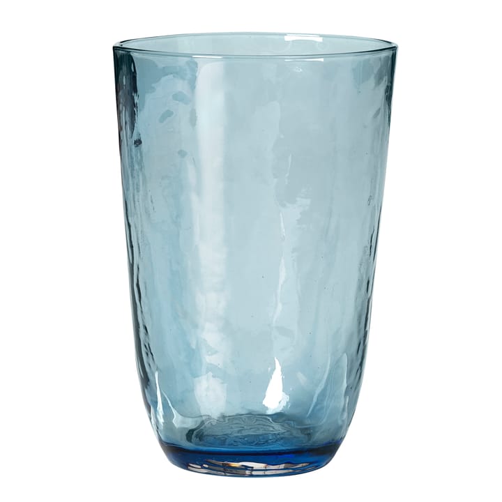 Hammered drinking glass 50 cl, Blue Broste Copenhagen