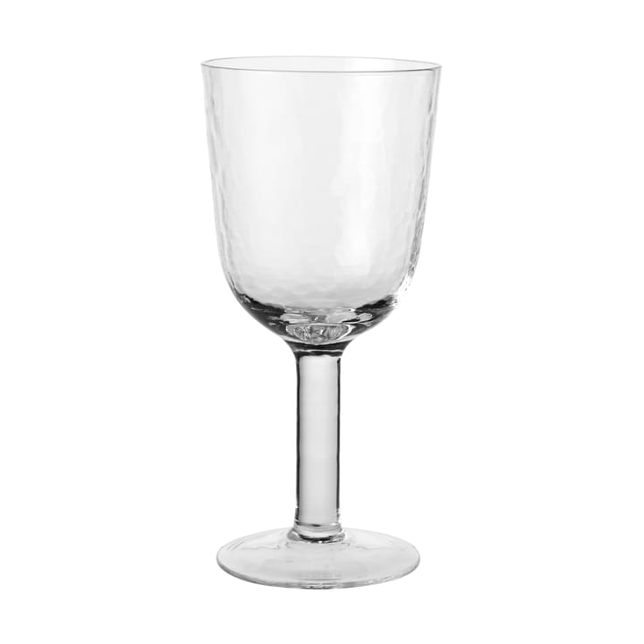 Hammered red wine glass 40 cl - Clear - Broste Copenhagen