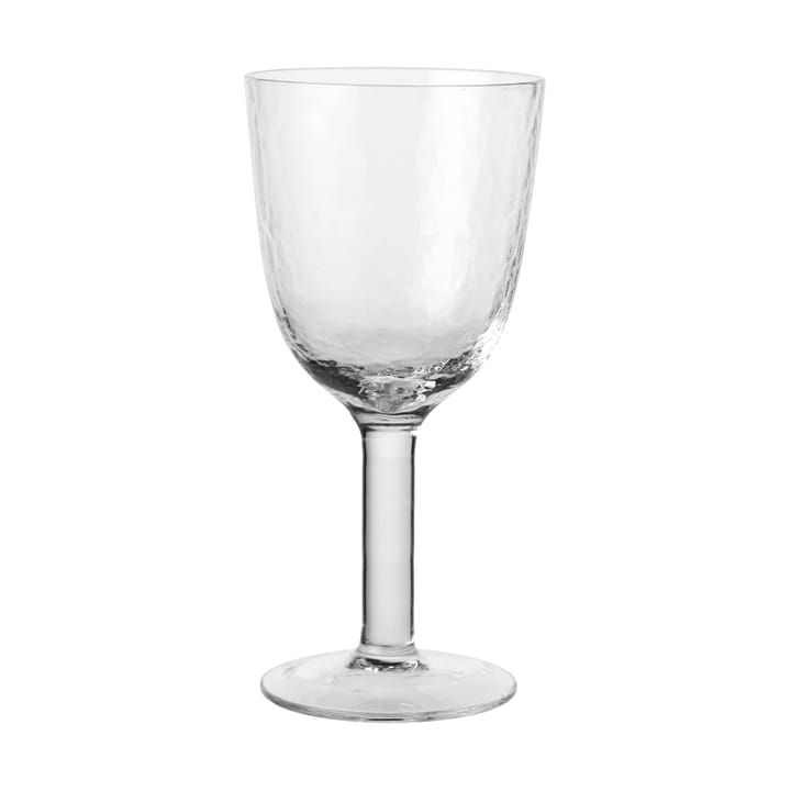 Hammered white wine glass 30 cl - Clear - Broste Copenhagen