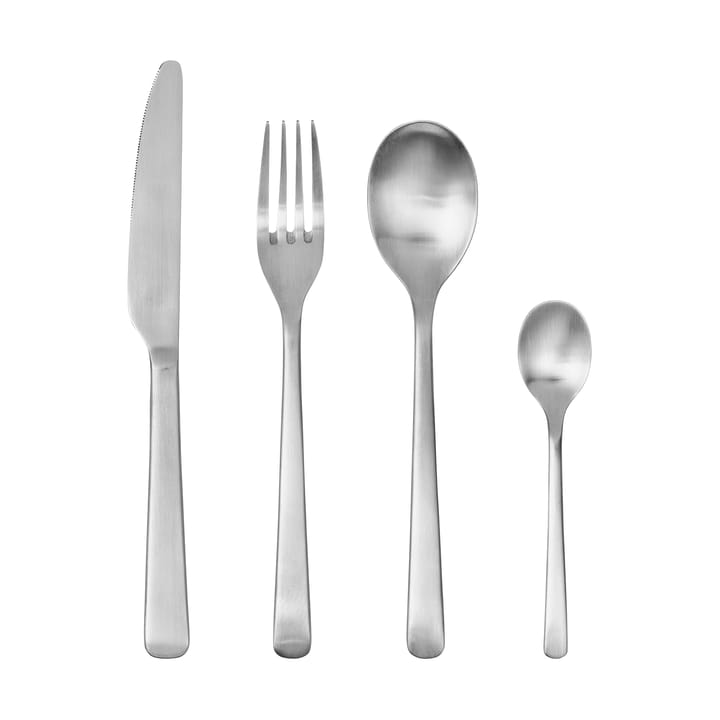 Hune cutlery brushed satin 4 pieces, Stainless steel Broste Copenhagen