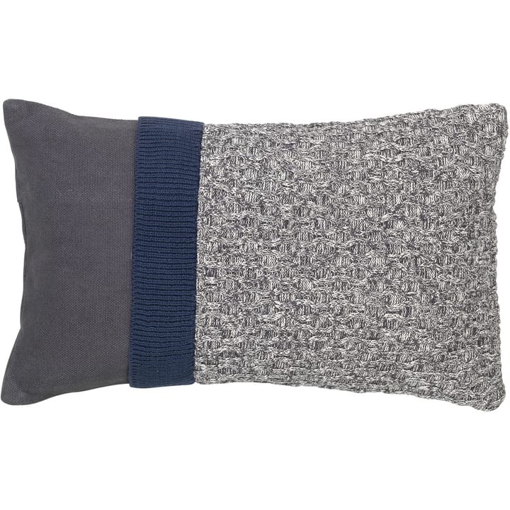 Knit cushion cover 30x50 cm, Dark grey-blue night Broste Copenhagen