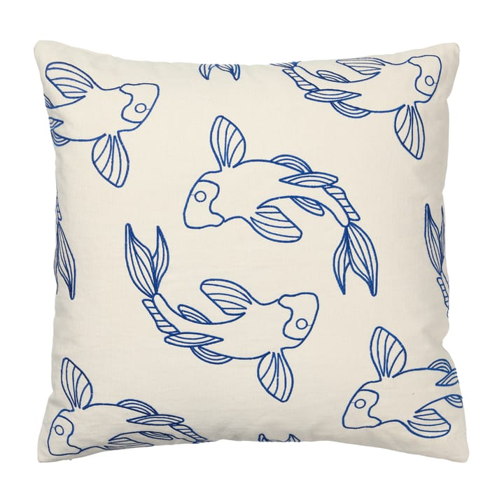 Koi pillowcase 50x50 cm, Intense blue Broste Copenhagen