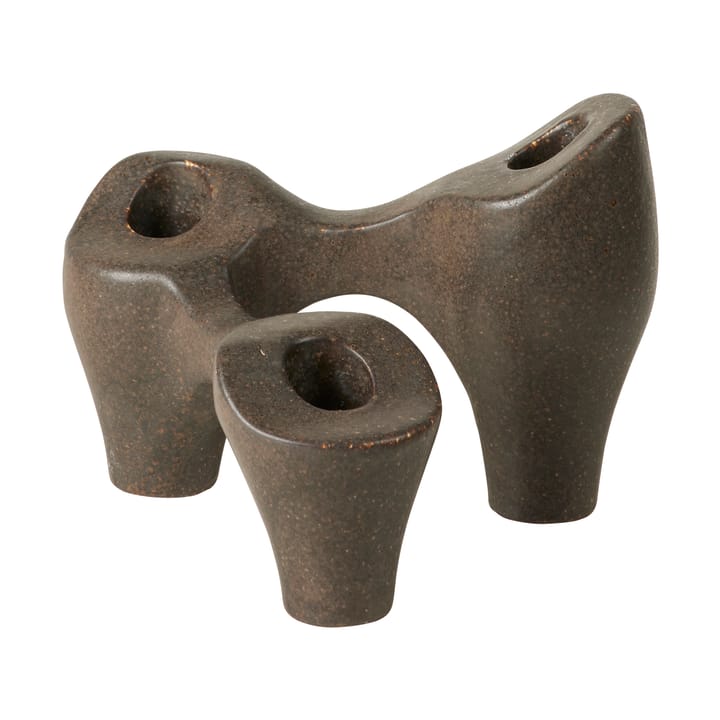 Laia candlestick 16x14x12 cm - Antique brown - Broste Copenhagen