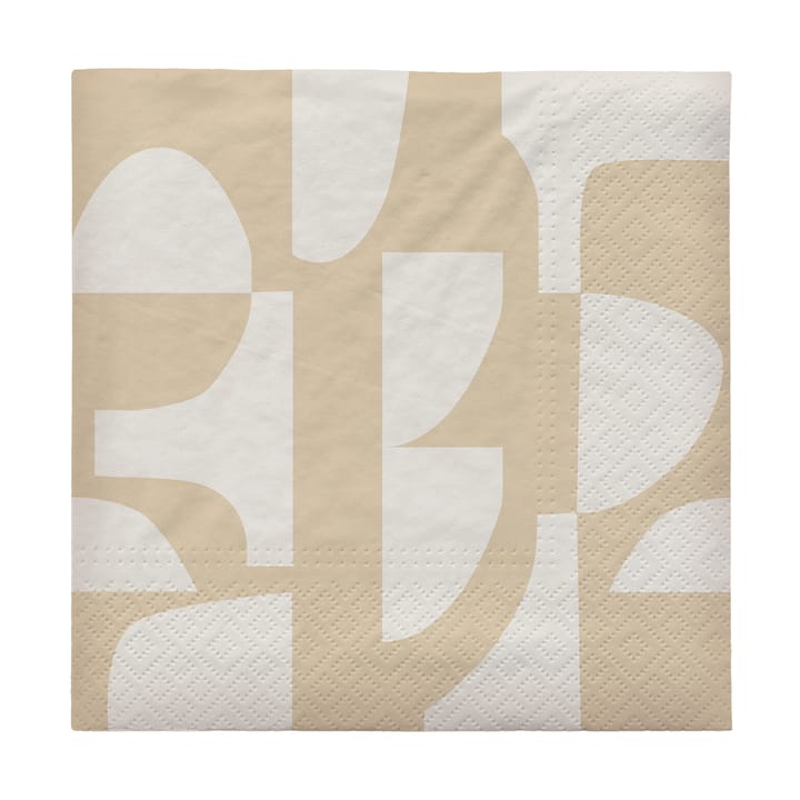 Lara napkin 33x33 cm 20-pack, Black-off white Broste Copenhagen