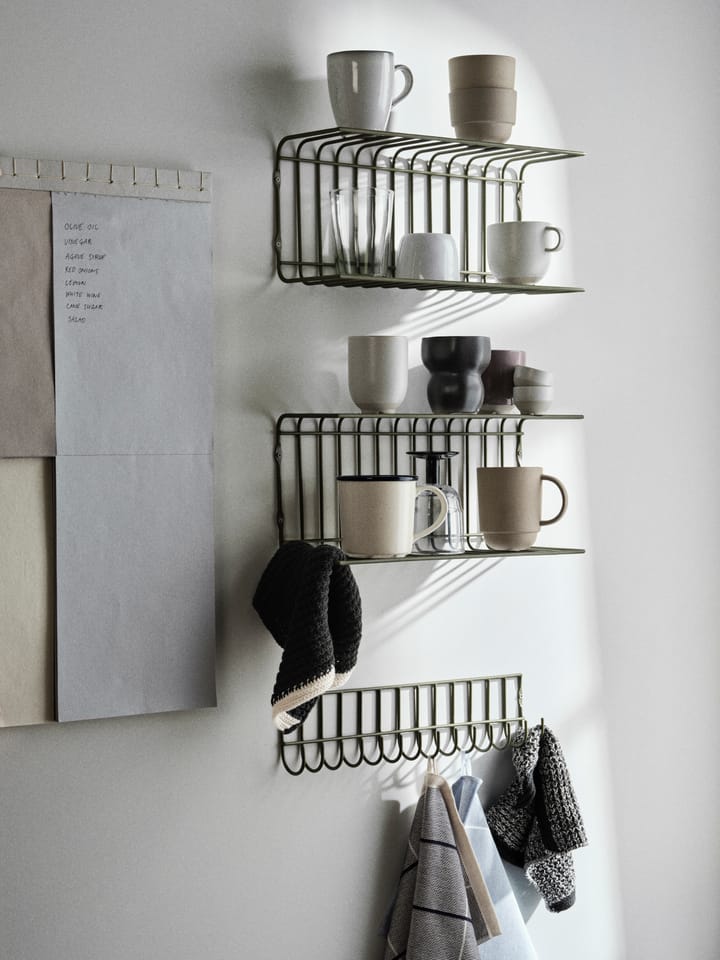 Maggie wall shelf 40x12.5x18 cm, Army green Broste Copenhagen