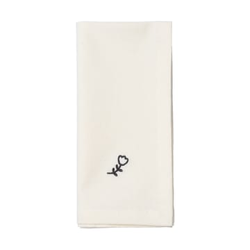 Mai cloth napkin 45x45 cm - Black-off white. - Broste Copenhagen