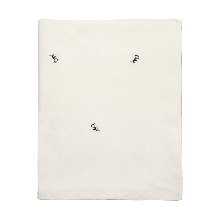 Mai tablecloth - 160x200 cm, black-off white - Broste Copenhagen