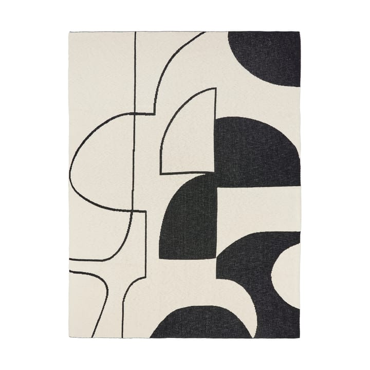 Maren throw 130x180 cm, Black-off white Broste Copenhagen