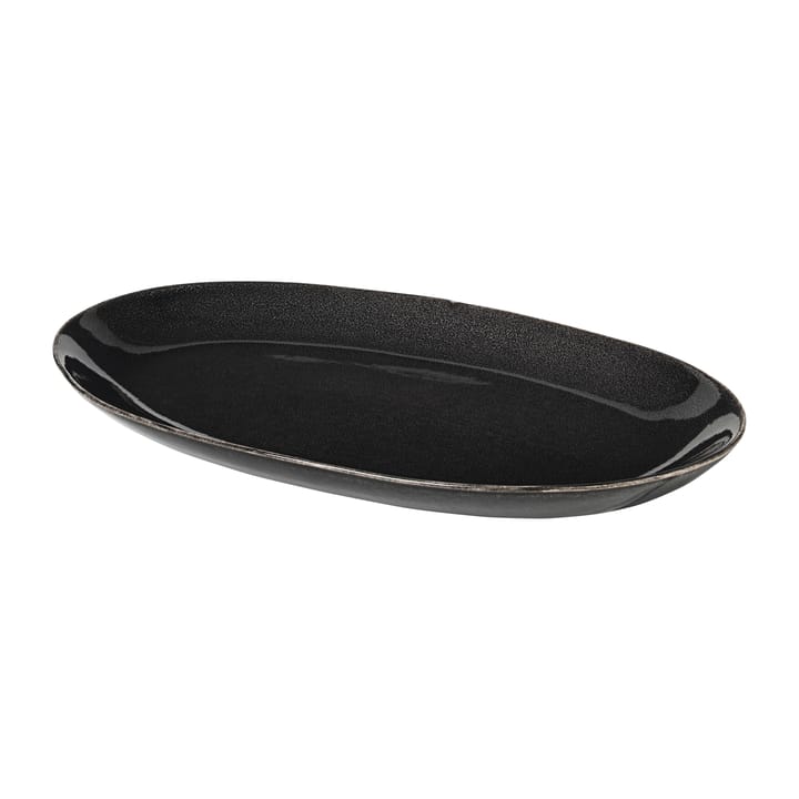 Nordic Coal oval saucer, 17x30 cm Broste Copenhagen