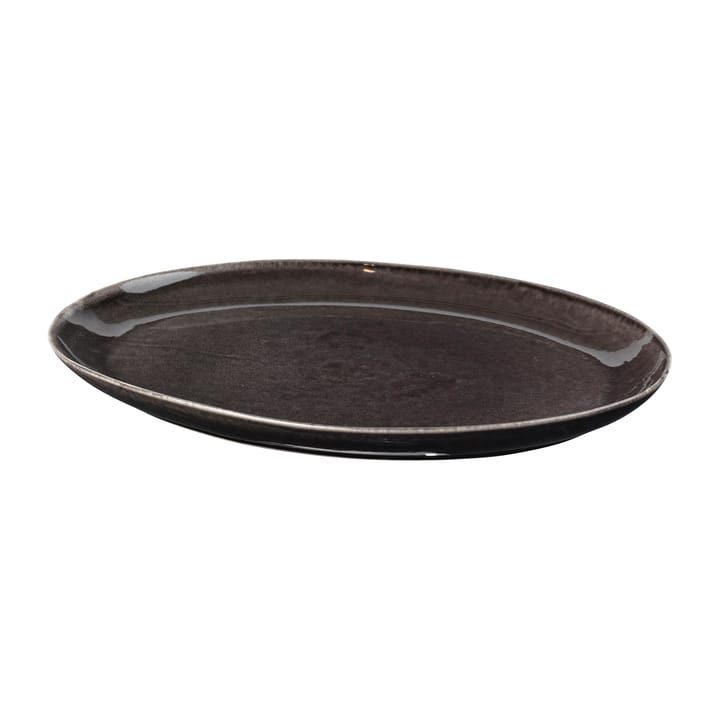 Nordic Coal saucer oval 26.5x36.5 cm, Charcoal Broste Copenhagen