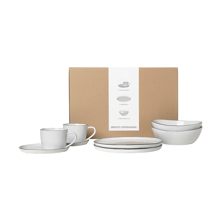 Nordic Salt breakfast set for two - 6 pieces - Broste Copenhagen