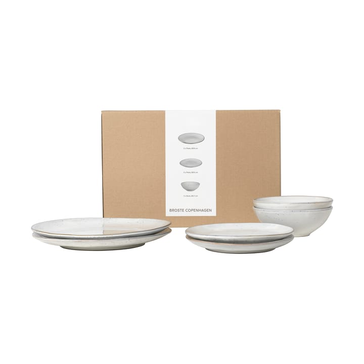 Nordic Sand dinner set for two - 6 pieces - Broste Copenhagen