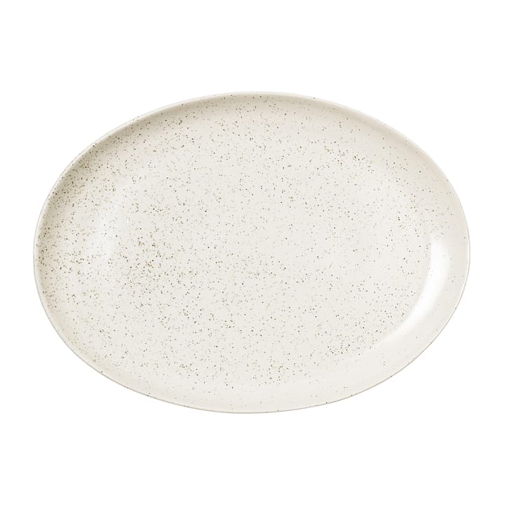 Nordic Vanilla saucer oval 35.5 cm - Cream with grains - Broste Copenhagen