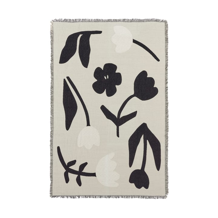 Rosita throw 130x180 cm - Black-off white. - Broste Copenhagen