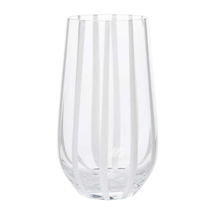 Stripe drinking glass 55 cl, Clear-white stripes Broste Copenhagen