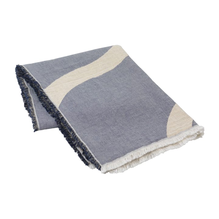 Tide throw cotton-linen 130x180 cm - Maritime blue - Broste Copenhagen