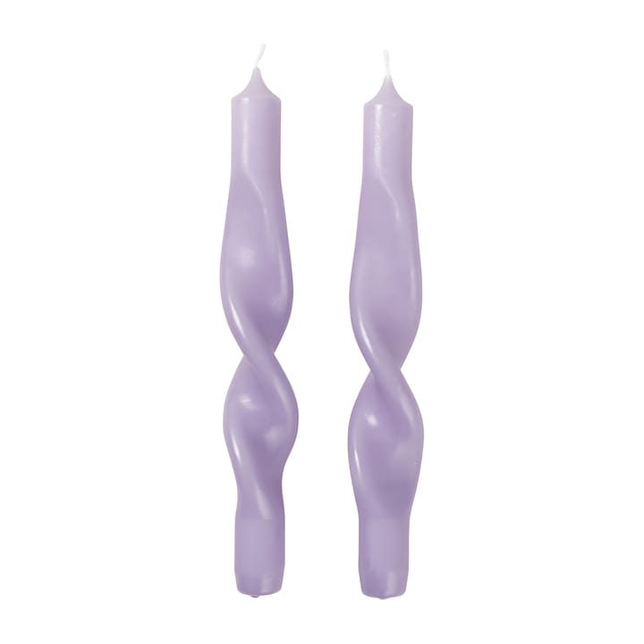 Twist twisted candles twisted candle 23 cm 2-pack, Orchid light purple Broste Copenhagen