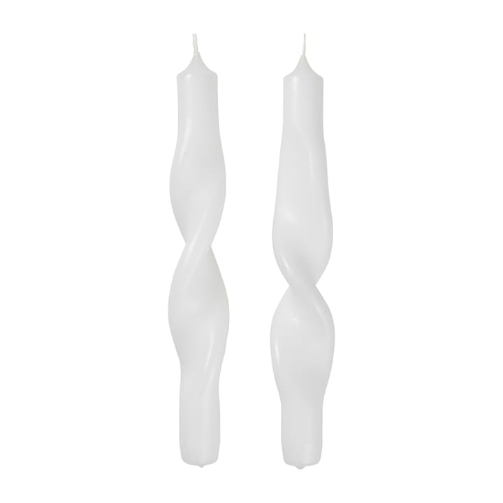 Twist twisted candles twisted candle 23 cm 2-pack, Pure white Broste Copenhagen