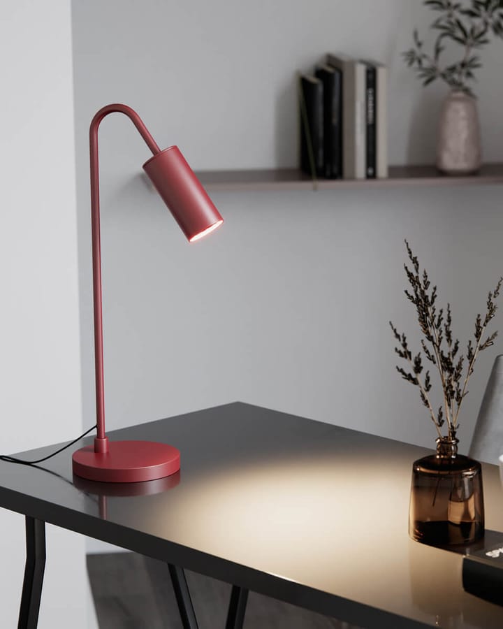 Curve table lamp 51 cm, Dark red By Rydéns