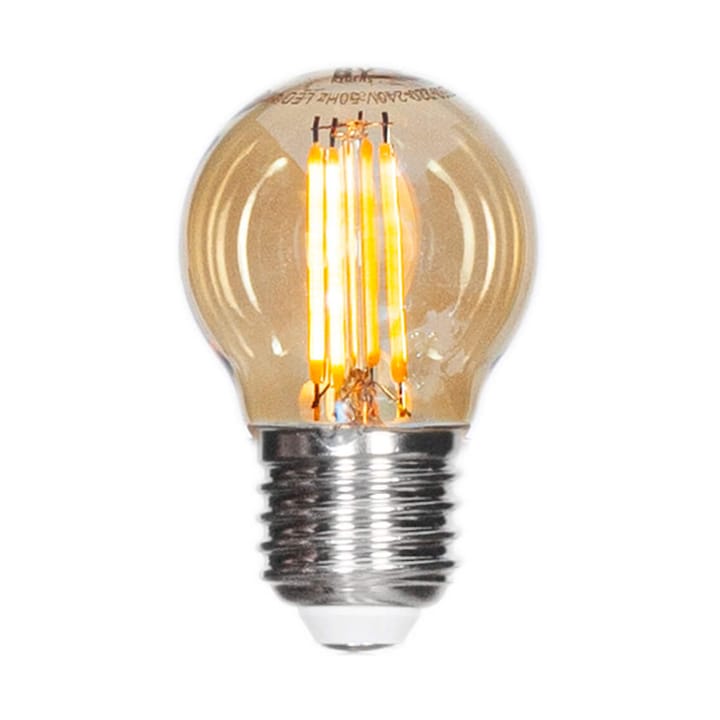 Dimmable Filament Lamp LED globe E27 4W, Amber Ø4.5 cm By Rydéns