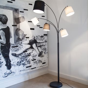 Foggy floor lamp - Sand black, 5 arms - By Rydéns