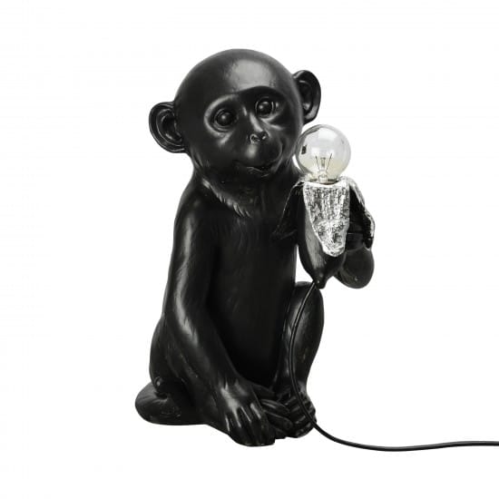 Banana Monkey table lamp, Black Byon