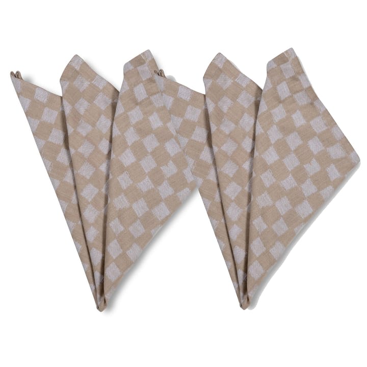 Checki fabric napkin 2-pack, Beige Byon