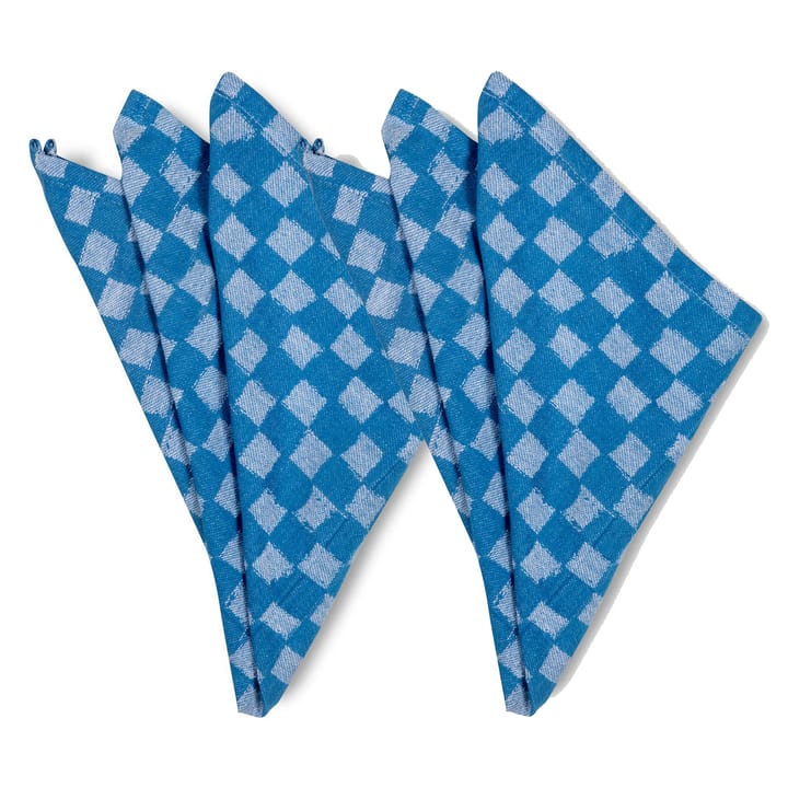 Checki fabric napkin 2-pack, Blue Byon