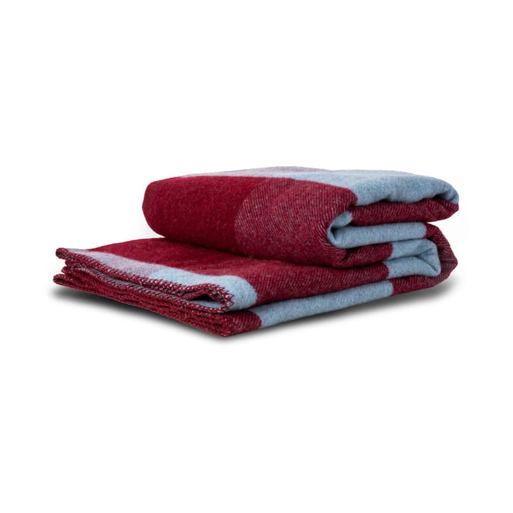 Embrace blanket 130x200 cm, Light blue-burgundy Byon