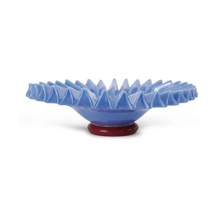 Lori bowl L Ø38 cm - Light blue-burgundy - Byon