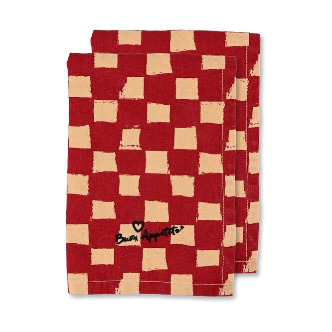 Love napkin 45x45 cm 2-pack - Red sand - Byon